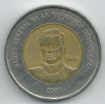 10 песо 2007 г. Доминиканская республика(7) -527 - реверс