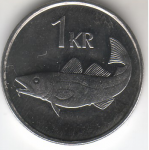 1 крона 1994 г. Исландия(10) - 1061 - аверс