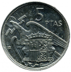 5 песет 1957 г. Испания(10) -12911 - аверс