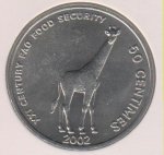 50 сантимов 2002 г. ДР  Конго (8) - 10694 - аверс