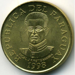 50 гуарани 1998 г. Парагвай(17) -303 - аверс