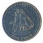 5 пенсов 2008 г. Тристан-да-Кунья(22) -4381: - аверс