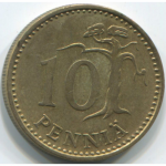 10 пенни 1975 г. Финляндия(24) -16437 - аверс