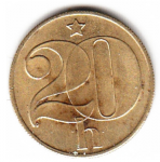 20 гелеров 1983 г. Чехия(25) - 5695 - аверс