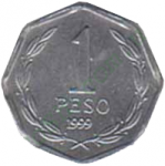 1 песо 1999 г. Чили(25) - 236 - аверс