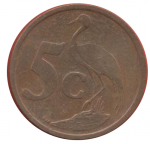5 центов 2001 г. ЮАР(26) - 385 - аверс