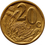 20 центов 2000 г. ЮАР(26) - 385 - аверс