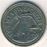 25 центов 1994 г. Барбадос(2) -117 - аверс