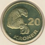 20 крон 2010 г. Гренландия(6) - 556 - аверс
