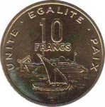10 франков 2004 г. Джибути(7) -1169 - аверс