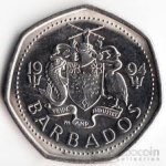 1 доллар 1994 г. Барбадос(2) -117 - реверс