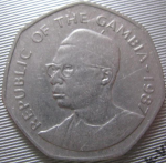 1 даласи 1987 г. Гамбия(4) - 144 - реверс