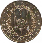 20 франков 2010 г. Джибути(7) -1169 - реверс