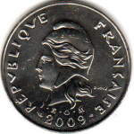 50 франков 2009 г. Новая Каледония(16) - 990 - реверс