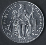 5 франков 2009 г. Новая Каледония(16) - 990 - реверс