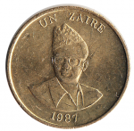 1 заир 1987 г. ДР  Конго (8) - 10694 - реверс