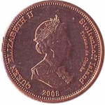 1 пенни 2008 г. Тристан-да-Кунья(22) -4381: - реверс
