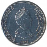 10 пенсов 2008 г. Тристан-да-Кунья(22) -4381: - реверс