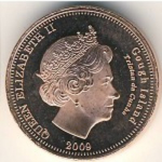 1/2 пенни 2009 г. Тристан-да-Кунья(22) -4381: - реверс