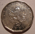 2 кроны 2001 г. Чехия(25) - 5695 - реверс