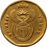 20 центов 2000 г. ЮАР(26) - 385 - реверс