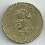 1 песо 1992 г. Доминиканская республика(7) -527 - реверс