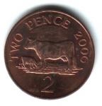 2 пенса 2006 г. Гернси(6) - 709 - аверс