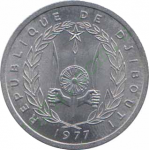 2 франка 1977 г. Джибути(7) -1169 - реверс