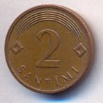 2 сантима 2006 г. Латвия(13) - 10123 - аверс