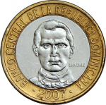 5 песо 2007 г. Доминиканская республика(7) -527 - реверс