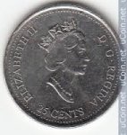 25 центов 1999 г. Канада(11) -6784 - реверс