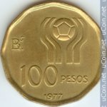 100 песо 1978 г. Аргентина(2) - 1475 - аверс