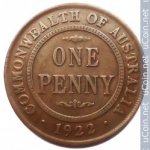 1 пени 1922 г. Австралия (1) - 5599 - аверс