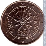 2 цента 2002 г. Австрия(1) - 6934 - реверс