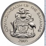 5 центов 2005 г. Багамские острова(2) - 166 - аверс