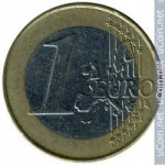 1 евро 2002 г. Бельгия(3) - 15089 - аверс