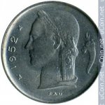 1 франк 1952 г. Бельгия(3) - 15089 - реверс