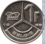 1 франк 1989 г. Бельгия(3) - 15089 - аверс