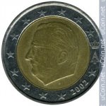 2 евро 2002 г. Бельгия(3) - 15089 - реверс