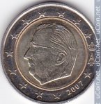 2 евро 2007 г. Бельгия(3) - 15089 - реверс