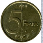 5 франков 1998 г. Бельгия(3) - 15089 - реверс