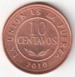 10 сентаво 2010 г. Боливия(3) - 198 - аверс