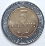 5 боливиано 2010 г. Боливия(3) - 198 - аверс