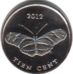 10 центов 2012 г. Бонэйра(3) - 700 - реверс