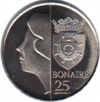 25 центов 2012 г. Бонэйра(3) - 700 - аверс