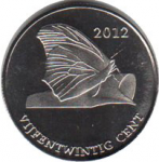 25 центов 2012 г. Бонэйра(3) - 700 - реверс