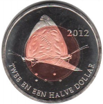 2,5 доллара 2012 г. Бонэйра(3) - 700 - реверс