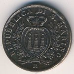 5 чентезимо 1935 г. Сан-Марино(19) -60744 - реверс