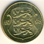 1 крона 2000 г. Эстония(26) - 3424 - реверс