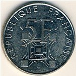 5 франков 1989 г. Франция(24)-  39539 - аверс